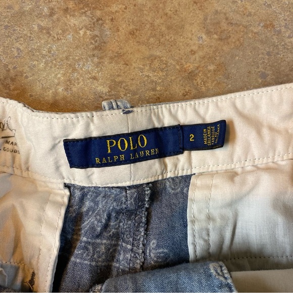 Polo by Ralph Lauren Blue Paisley Women Shorts - Picture 8 of 10
